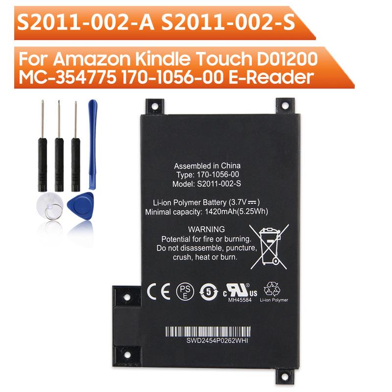 NEW Replacement Battery S2011-002-A S2011-002-S For Amazon Kindle Touch D01200 MC-354775 170-1056-00 E-Reader 1420mAh