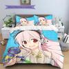 Super Sonico  Pattern Bedding Quilt Set  Home Decoration  Gift (1 * duvet cover + 2 * pillowcase  without core)