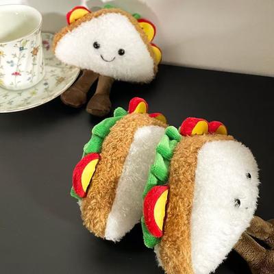 Kreatives Süßes Lustiges Hamburger Plüschanhänger Sandwich Puppe Plüschtier Puppe Tasche Hängender Schlüsselanhänger