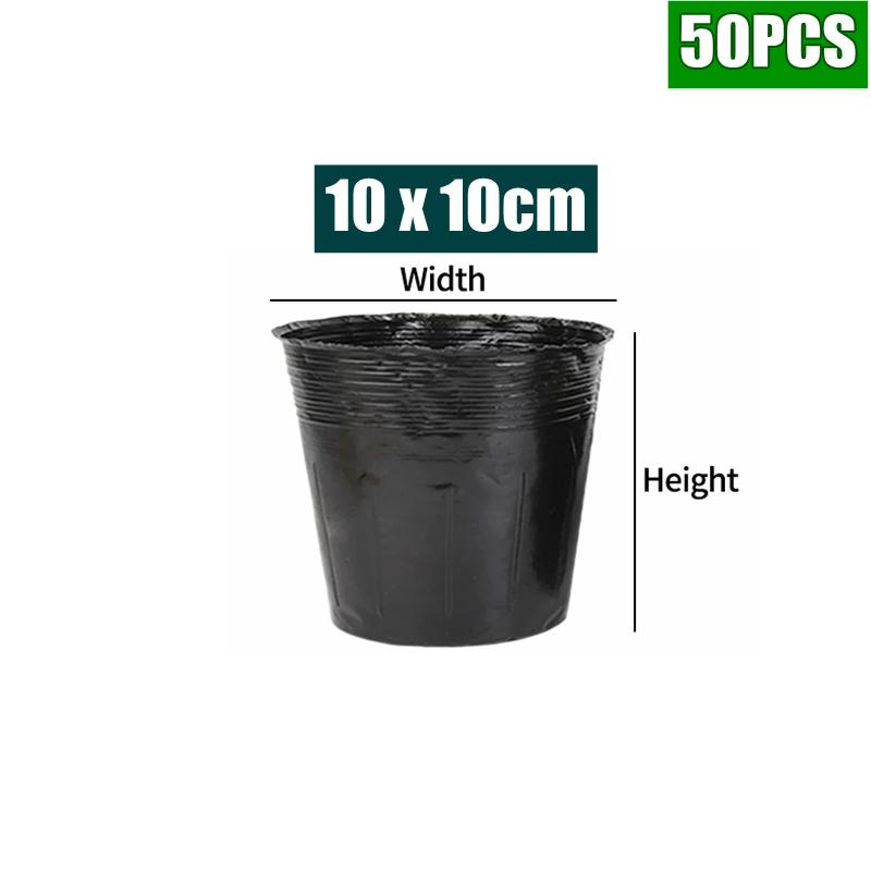 10-100Pcs Plastic Seedling Cup Disposable Thickened Nursery Pots For Transplanting Flower Vegetable Planting Seeding Grow Bags