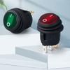 Reliable 3 Pin 3 Position Round Rocker Switch No Light Designs Round Boat Switch for Safe Use In Moist Conditions