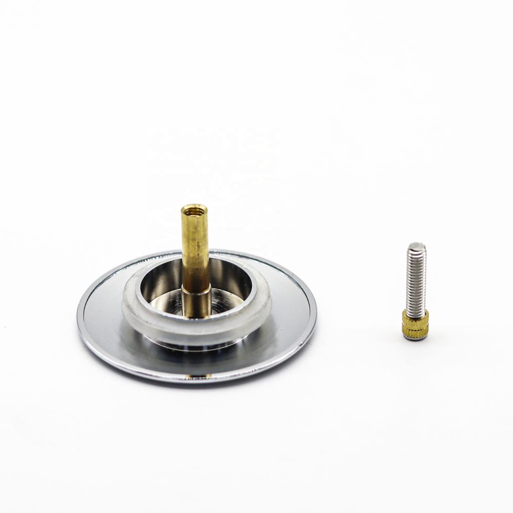 Brass Basin Drain Stopper Pop-up Sink Strainer Waste Plug with Chrome Finish for Bathtub & Floor Application
