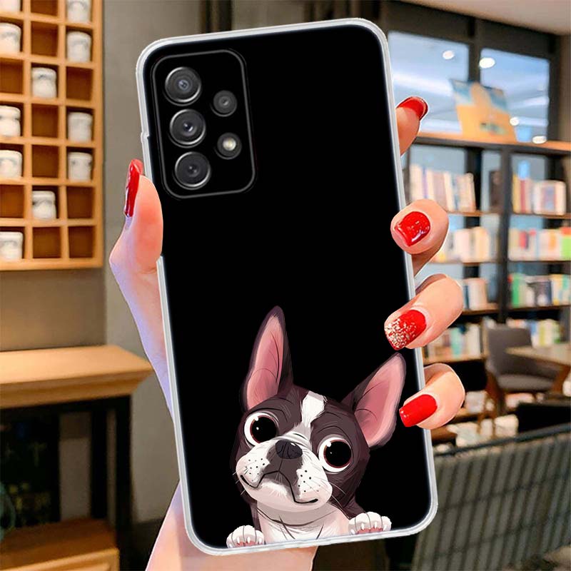 Mops Französische Bulldogge Handyhülle für Samsung Galaxy A17 A16 A15 A14 A13 A57 A56 A55 A54 A53 A37 A36 A35 A34 A33 A26 A25 A24 A23