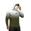 Men's Long Sleeve Quick Dry Hoodie UPF50+ Sun Protection Lightweight Breathable Fitness Outdoor Sports Shirt with Face Cover