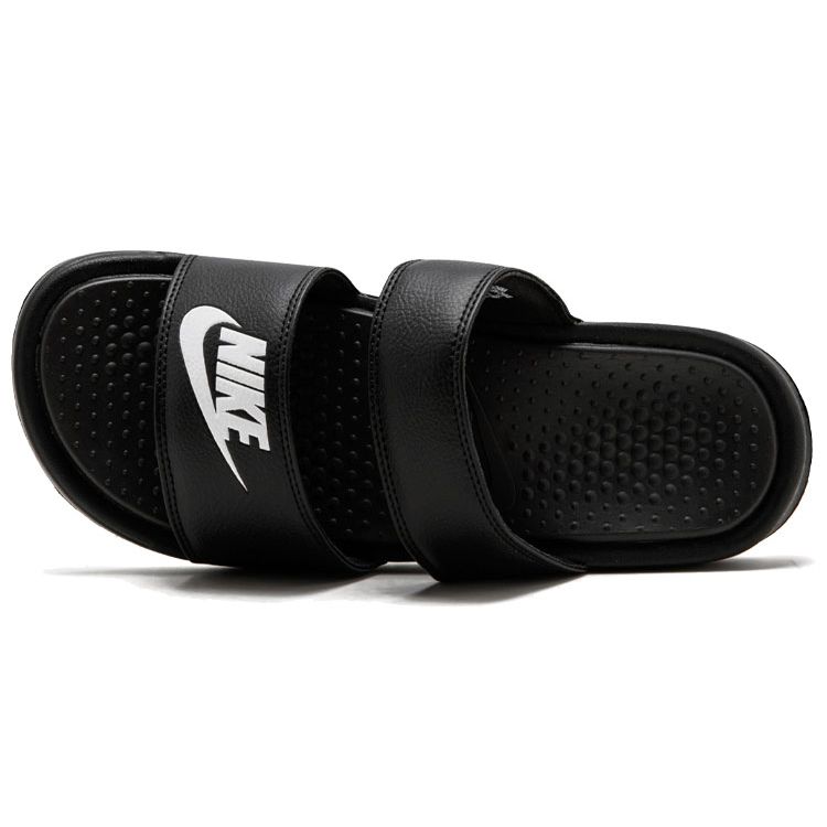 Nike Benassi Duo Ultra Slide Black Women Sneakers White 819717-010