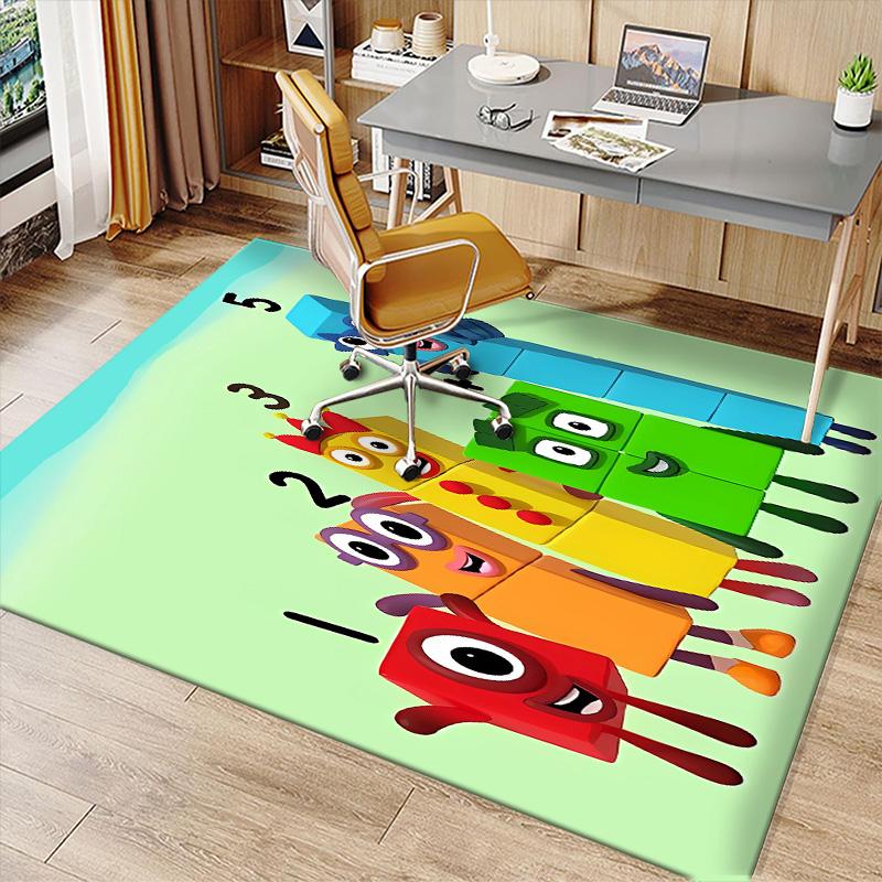 Numberblocks3 Printed Absorbent Washable Carpet, Non-Slip Bathroom Mats, Kitchen Rugs, Yoga Mat,Living Room Entrance, Camping Picnic Rugs