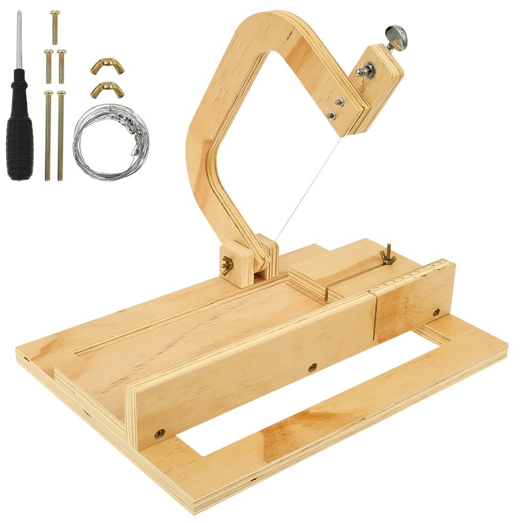 Holz Seifenschneider Verstellbarer Draht Handgemachte Seifenherstellung Hobel Mehrzweck DIY Kerzen Trimmer Käse Butter Brot Schneidewerkzeug