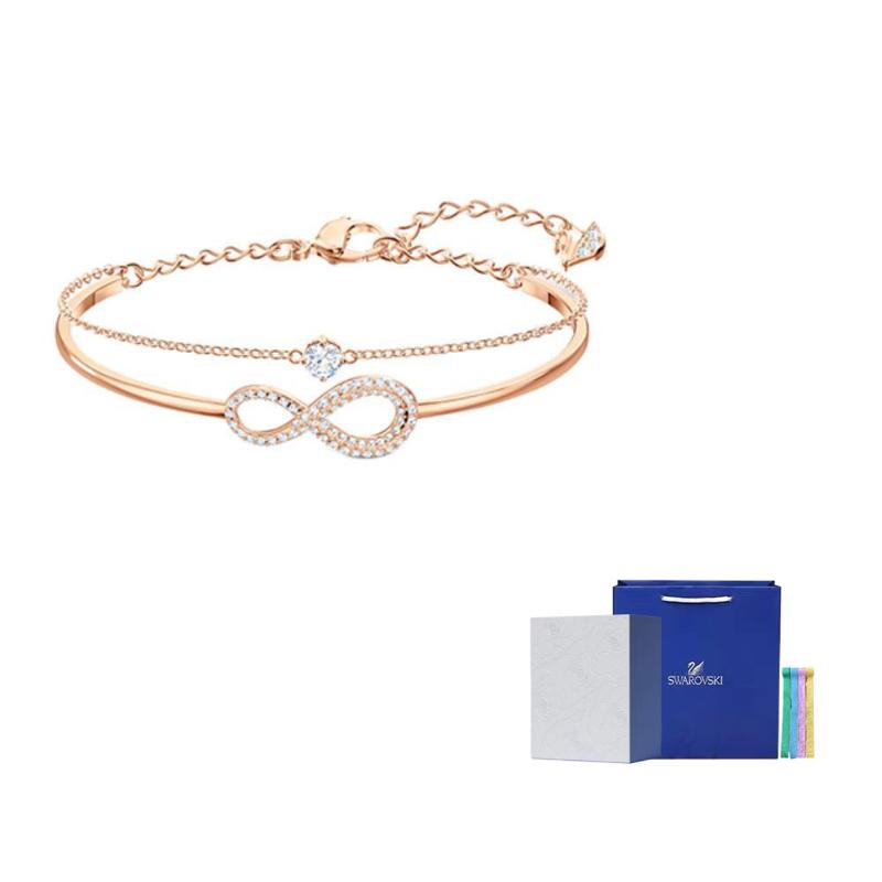 Swarovski Rose Gold tone Plated Bangles Womens Rose Gold tone Plated F-Camellia Embossed Gift Box розового золота