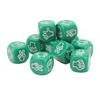 10Pcs Dice Set 6 Sided Waterproof Antioxidant Finger Guessing Game Dice for Board Game Education Green