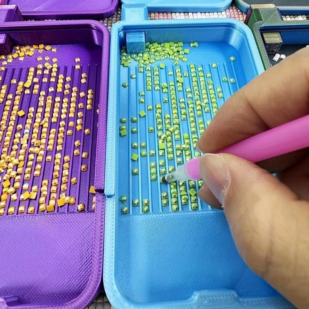 Multi-Color Diamond Painting Tray Kits DIY Craft Art Dot Drill Tray  for Nail Art