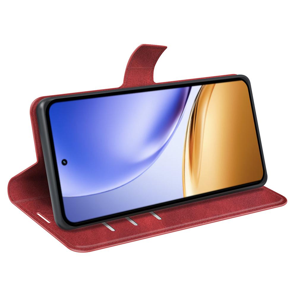 Dla Realme 14 5G Etui z podstawką Odporne na zarysowania Skórzane etui na telefon o fakturze skóry cielęcej