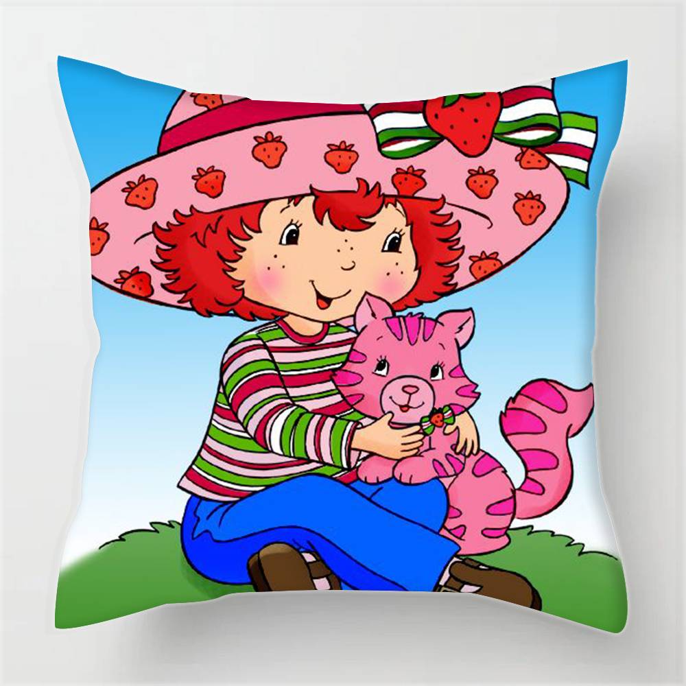Cartoon S-Strawberry S-Shortcake  Pillowcases Cushion Covers Living Room Sofas Home Decor Gifts