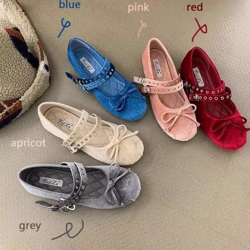 Shoes Bow Mary Jane Shoes Women's Shoes Early Spring with Skirt Single Shoes Lei Dance Flats
