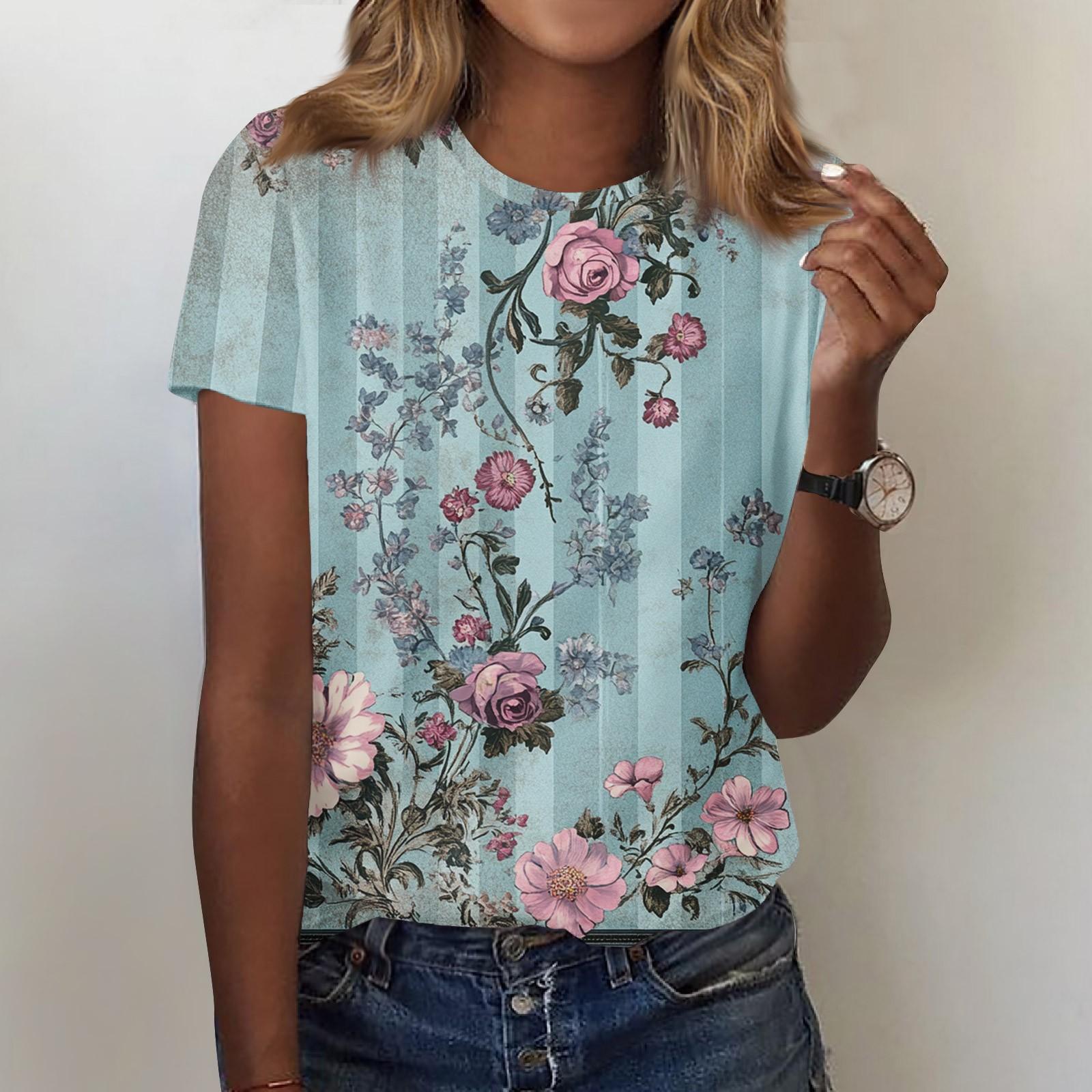 

Женская мода повседневная футболка с круглым вырезом и короткими рукавами, топ, футболка, топ XL