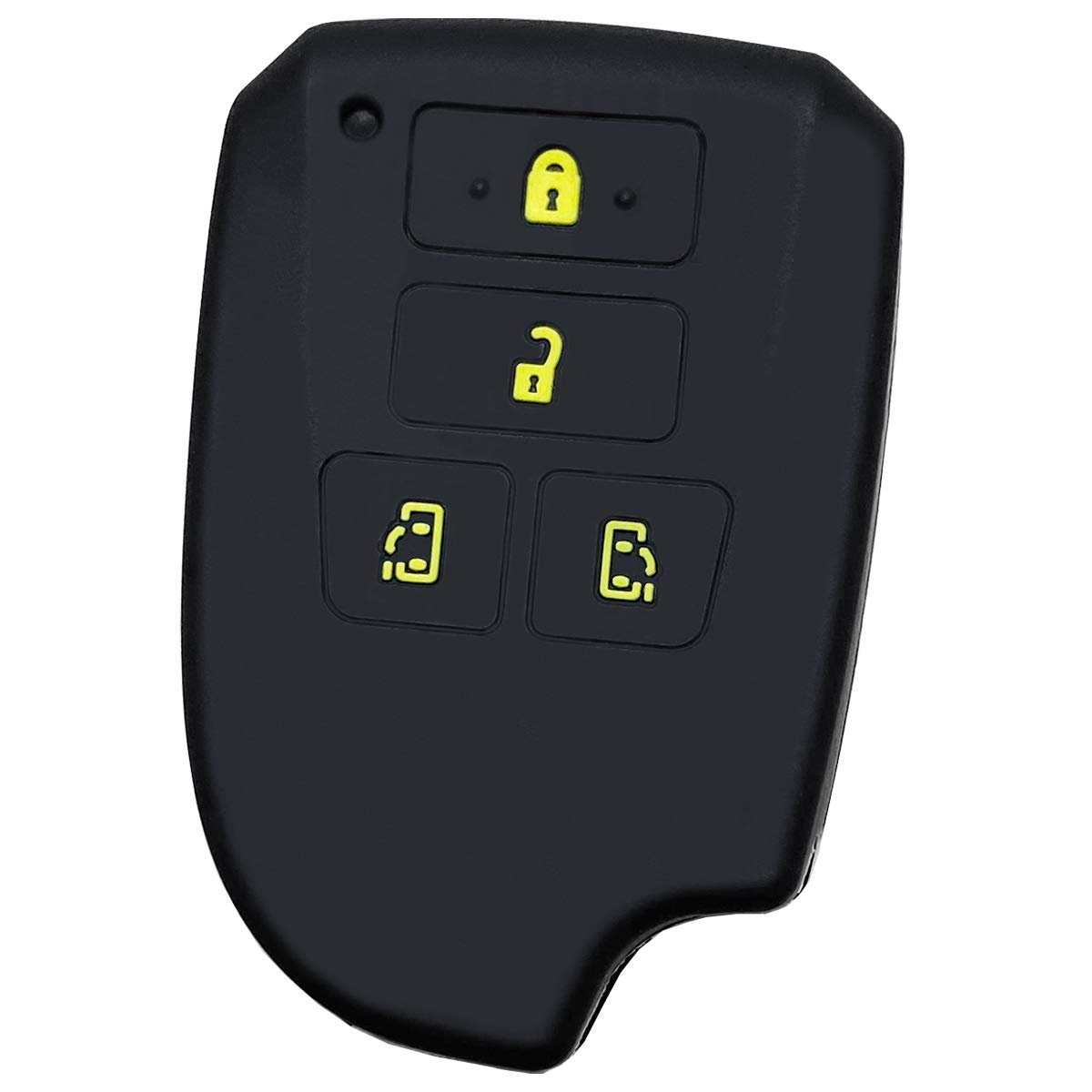 

IKT Smart Key Silicone Cover for Toyota Cars, 4 Buttons, Black Yellow, Hiace 200