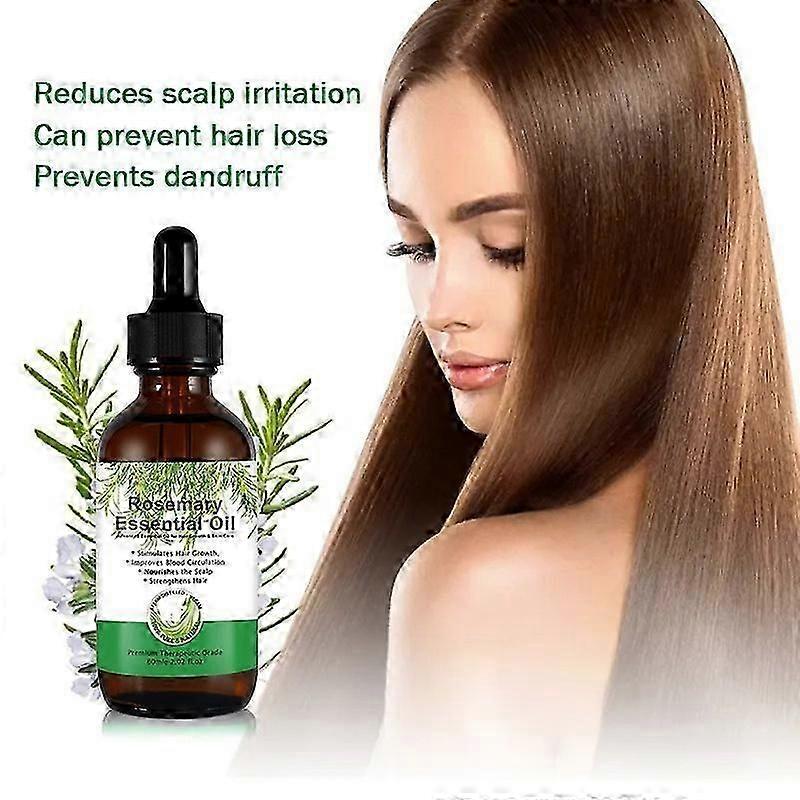 Veganic Natural Rosemary Oil For Hair Growth, Rosemary Essential Oils, Nourishes The Scalp, Stimulates Hair Growth 60ml
