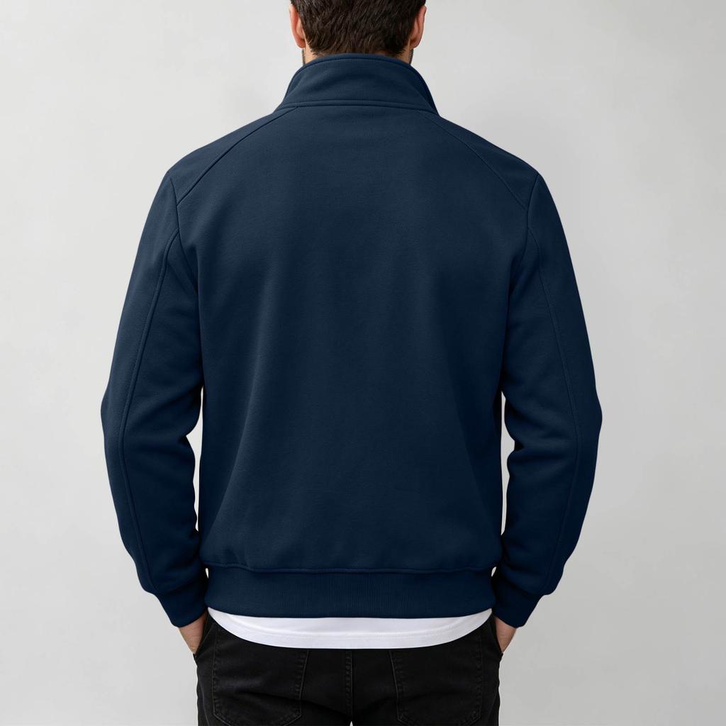 Men's Cardigan Stand Collar Casual Button Up Jacket for Fall Winter