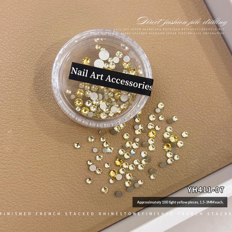 100Pcs 1.5-3Mm Glass Crystal Non Hotfix Rhinestones Craft Supplie Flatback Glitter Stones Nail Art Decorations Diy Accessories