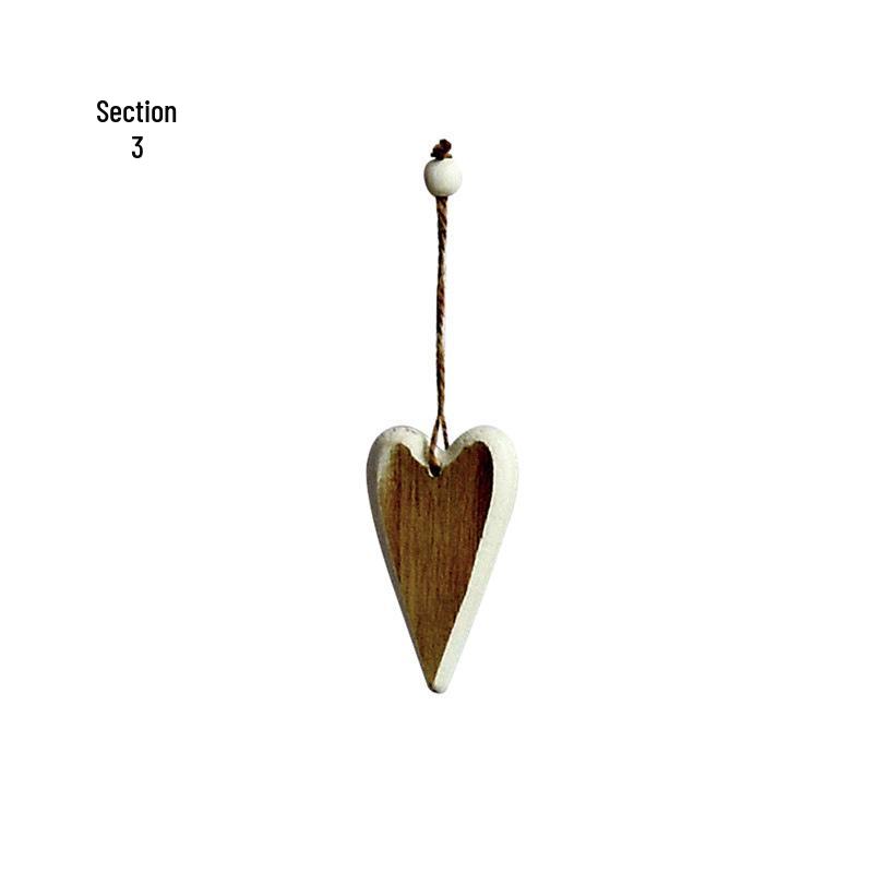 European Wooden Heart Ornaments - Handmade Wedding Pendants & Home Accessories