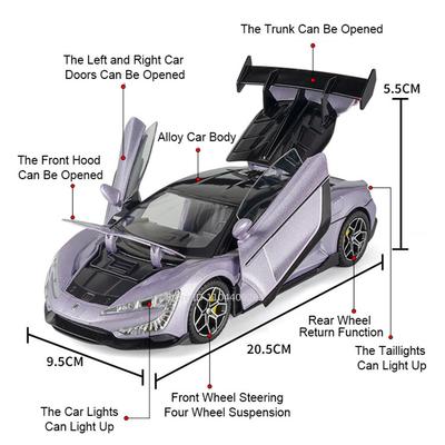 1:24 Scale YANGWANG U9 NIO ES8 Car Model Toy New Energy Vehicles Sound Light Doors Opened Models Collection Gifts for Kids