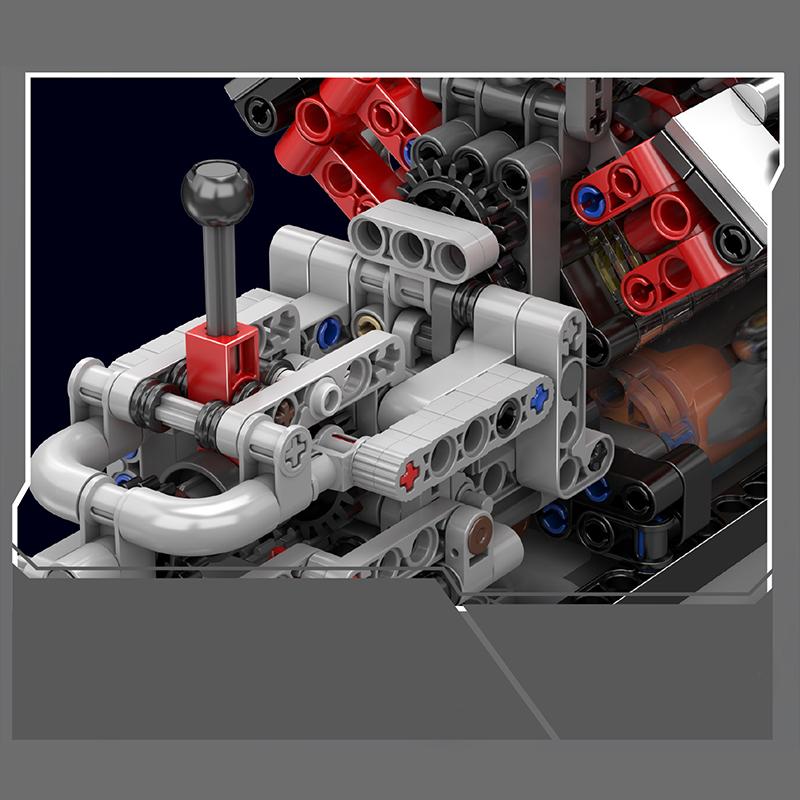 Mould King 10225 Technisches Motor-Spielzeug Der motorisierte V8-Auto-Motor Baustein Montage Motorstein-Set Weihnachtsgeschenk für Kinder