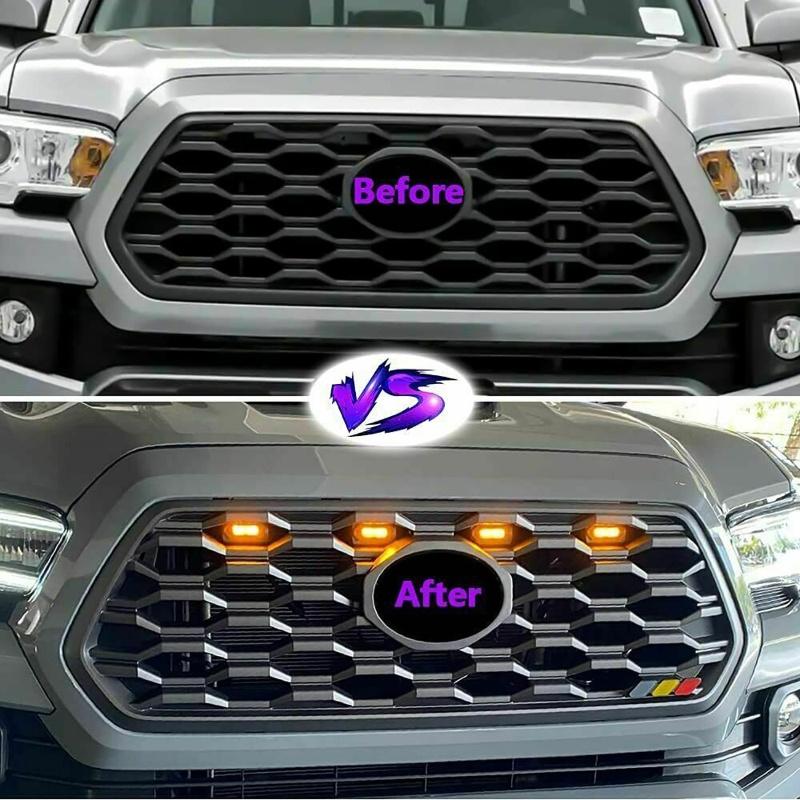 4 Teile/satz Auto Front Hood Grille Licht Raptor LED Licht Kühlergrill LED Lichter Fit für Toyota Tacoma