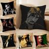 2P-PAC Tupac S-Shakur Cushion Cover Soft Plush Double-Sided Pillow Cover Cozy Sofa Cushion Case Home Gift for Living Room