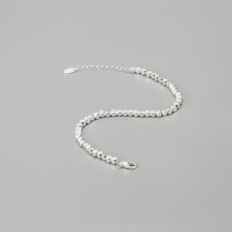 BFCLUB Silver Color Hiphop Square Ball Bracelet for Women Men Vintage Handmade Hasp Bracelet Birthday Gift S-B451