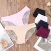 Women's Sexy Lace Panties Seamless Cotton Breathable Briefs Girls Transparent Underpants Plus Size Brand Underwear