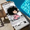 M-mafalda-es cartoon book Towel Large Quick-Drying Microfiber soft Beach Towel for Travel Fitness Sauna Bathing Camping