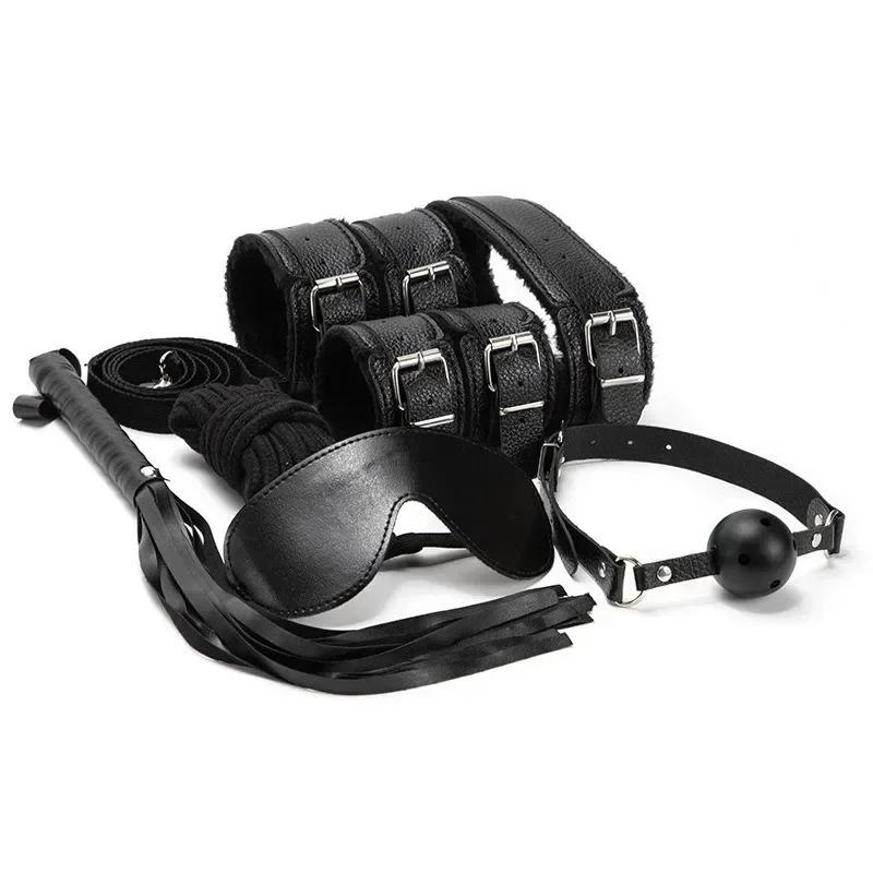Sex Toy Kit Bondage Restraints Set Adult Toys Sex Toys Anal Plug Handcuffs Whip Gag Kits Sex Toys for Couples