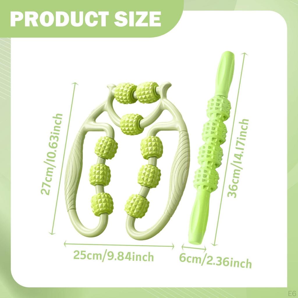 2 Pieces Massage Roller Versatile Portable,Fitness,Handheld,Circular Leg Clamp Tool for