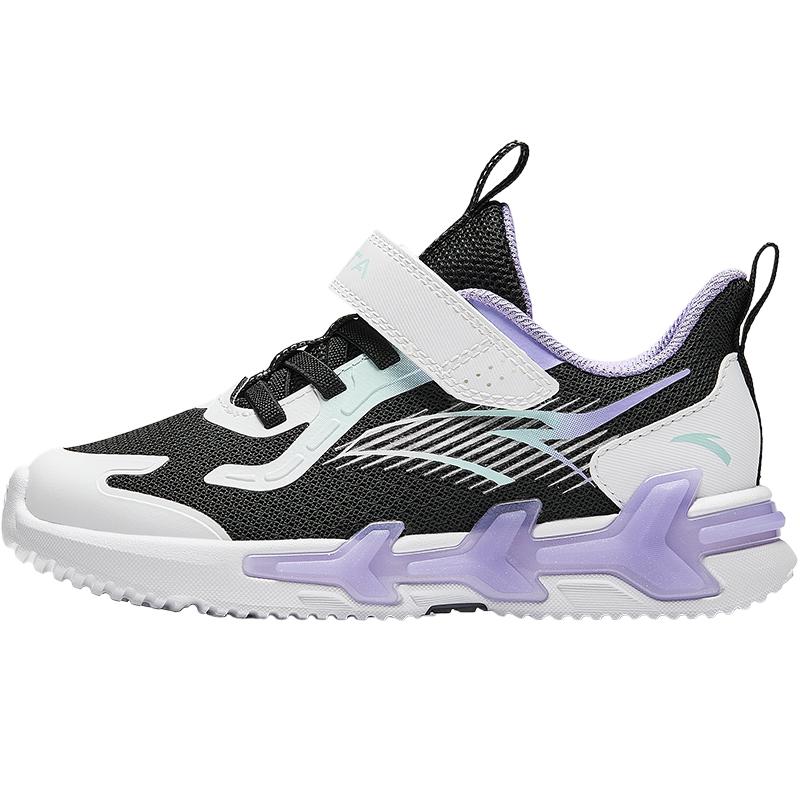 Anta Kids Bow Speed Synthetic Leather Mesh Comfortable Versatile Lightweight Shock Absorbing Low Top Running Shoes Kids Running Shoes A22449969-1