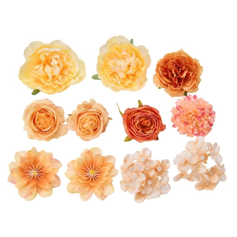 28/49Pcs Artificial Flower 4-10cm Realistic Flower Buds For Wedding Bouquets Baby Showers Decoration Hair Accessories