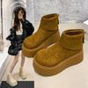 Winter Platform Heels Women Ankle Boots Keep Warm Height Increase  Short Booties Shoes Zapatos Mujer