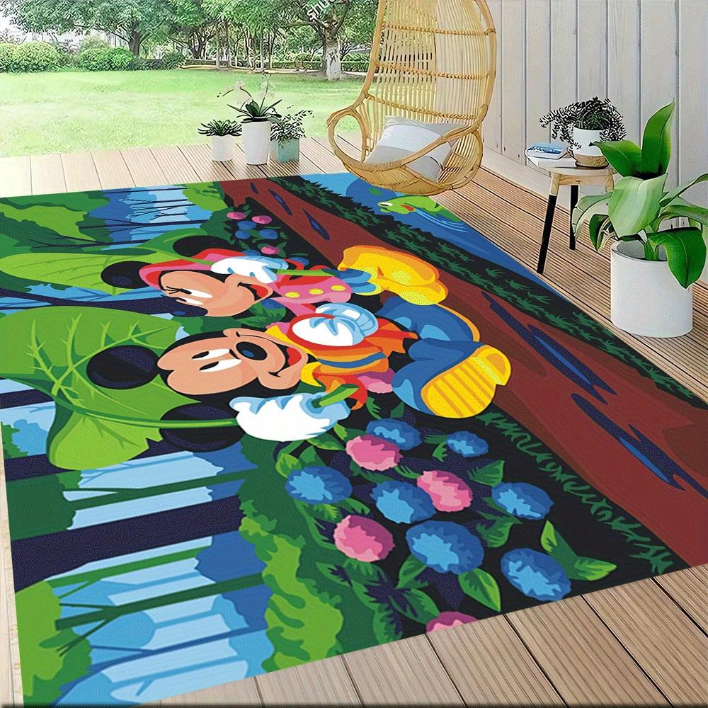1pc Mickey-Mouse-and-Minnie-(28)_01 Carpet Area Rug, Bedroom, and Playroom - Durable, Stain-Resistant, and Easy To Clean, Living Room, Laund