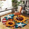1PC sunflower flag Office Round Area Rug, Under Office Chairs Bedroom Living Room Home Decor, Carpet for Office -1110112