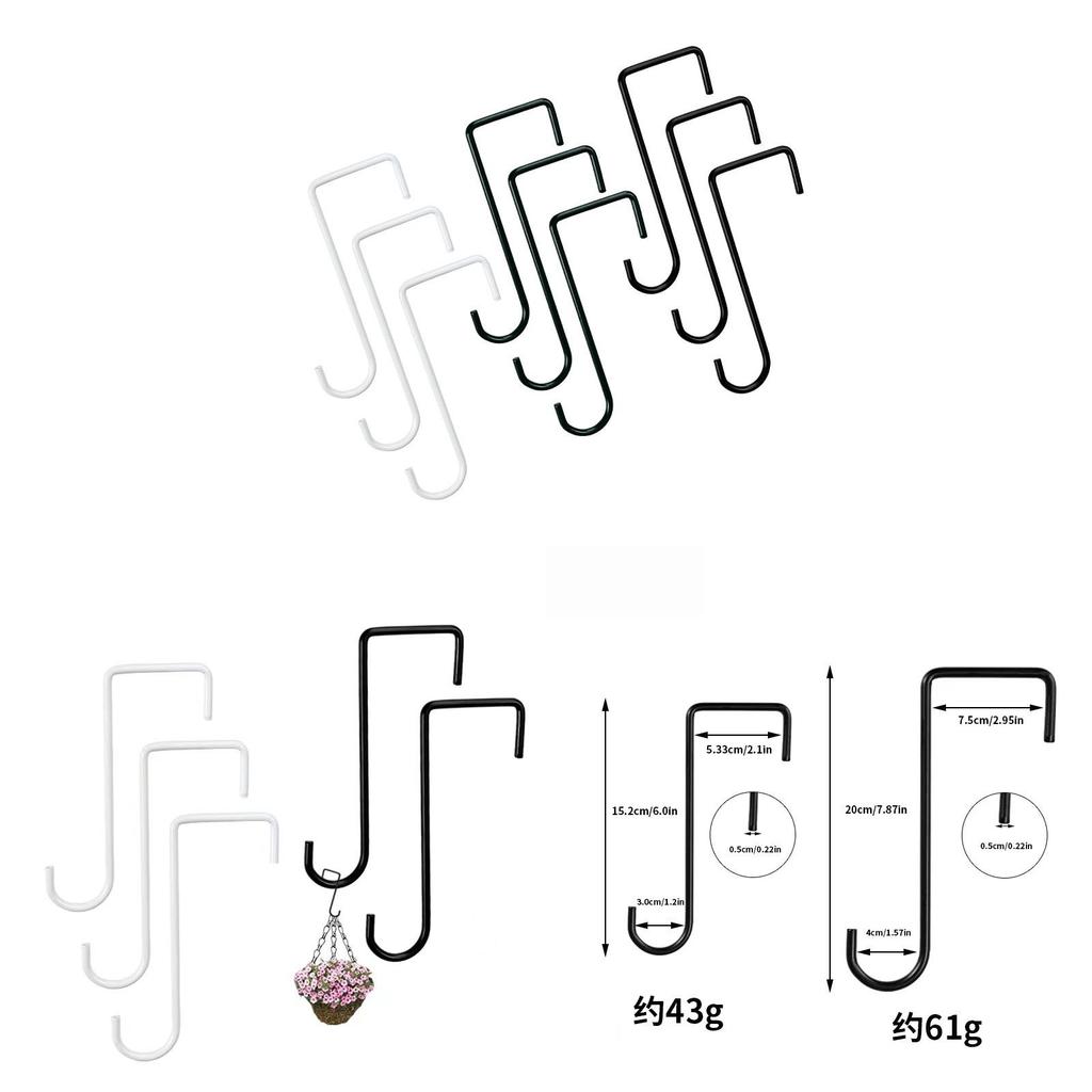 Modern Minimalist Steel Garden Hooks With Nopunch Design For Outdoor Plant Hangers