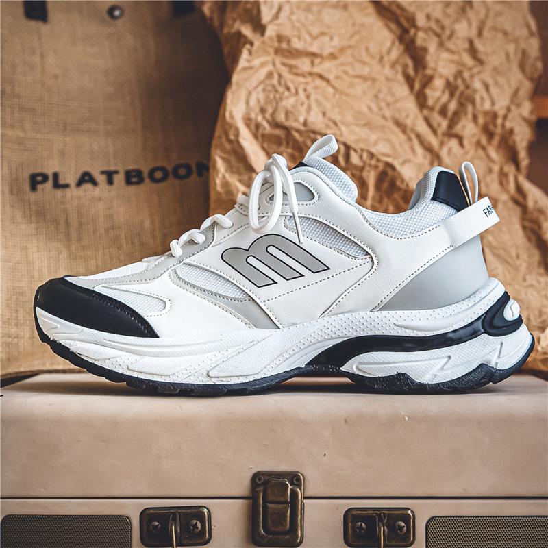 YD summer new outdoor sports fashion versatile men's shoes dad shoes, white blue, white gray