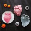 DIY Brain Dessert Mold Non-Stick Halloween Baking Silicone Mold Heart shape Cake Mold  Fondant