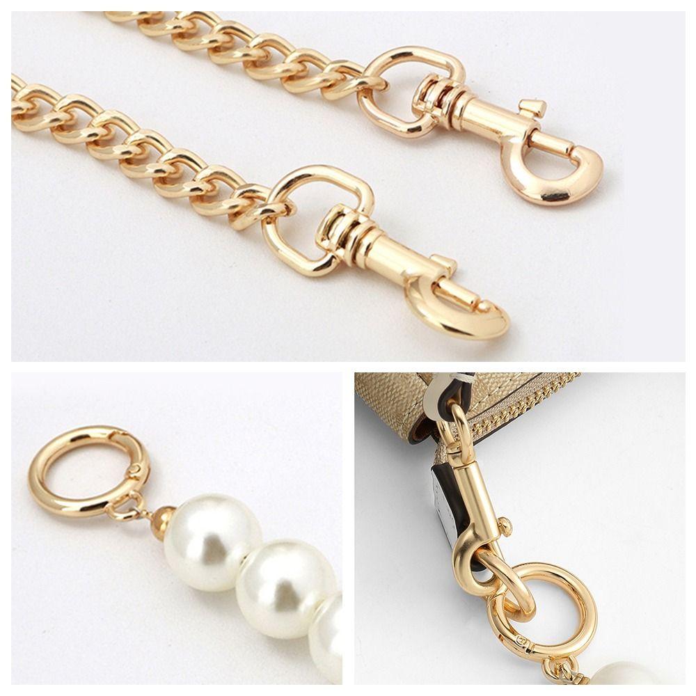 Bag Chain Replacement Handles Handbag Hardware Bag Extender Chain Pearl Bead Women Bag Straps