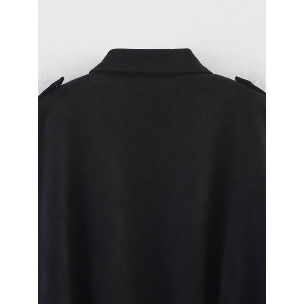 Damen Kurze Pilotenjacke Frühling/Herbst/Winter Jacke Locker Langarm Reißverschluss Retro Jacke Damen Neue Jacke