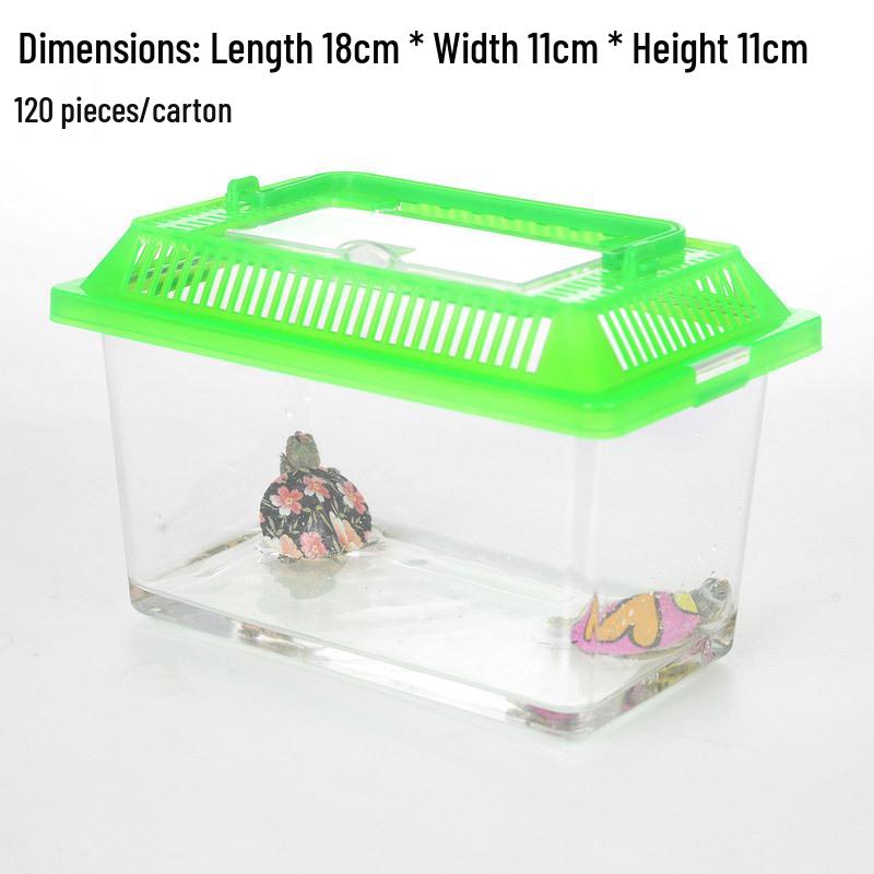 Children's Portable Transparent Pet Transport Box: Small to Large Fish/Turtle Tank