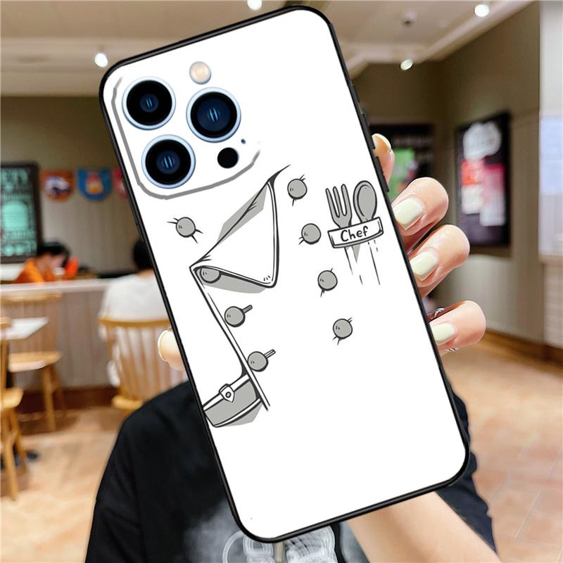 Baking Cook Chef Case For iPhone 17 16 15 14 13 12 11 Pro Max Mini Plus 16e 17 Air Bumper Cover Accessories