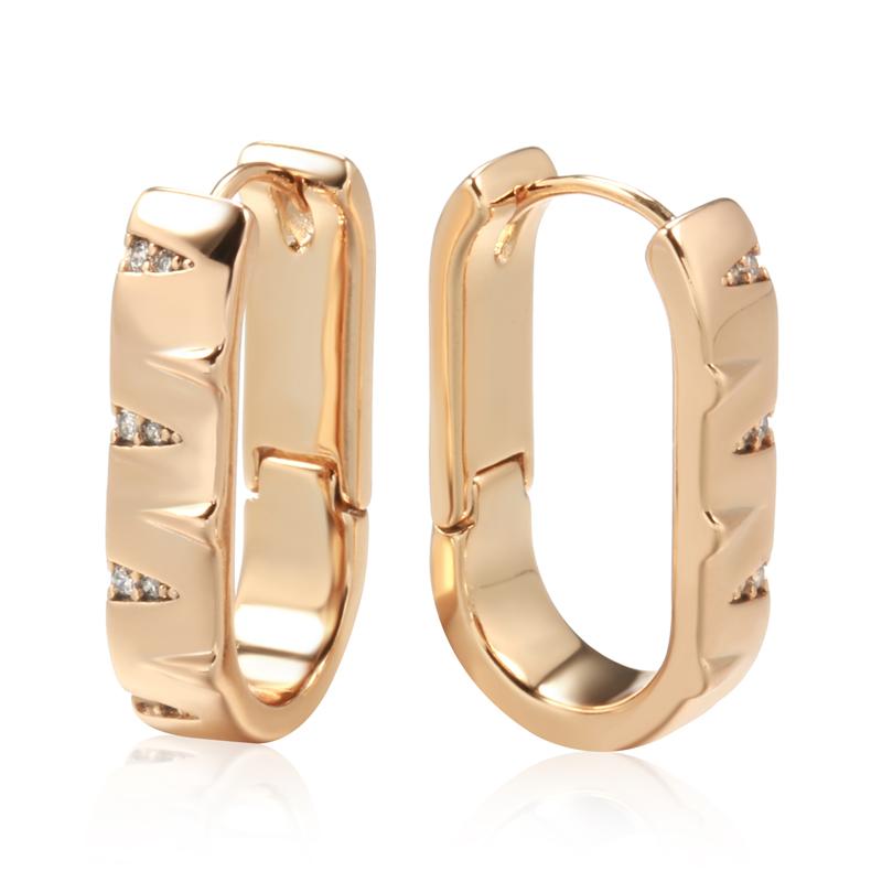 

Новые Модные Серьги-Кольца Цвета Розового Золота Для Женщин Винтажные Свадебные Украшения для Невесты Натуральный Циркон Английские Серьги