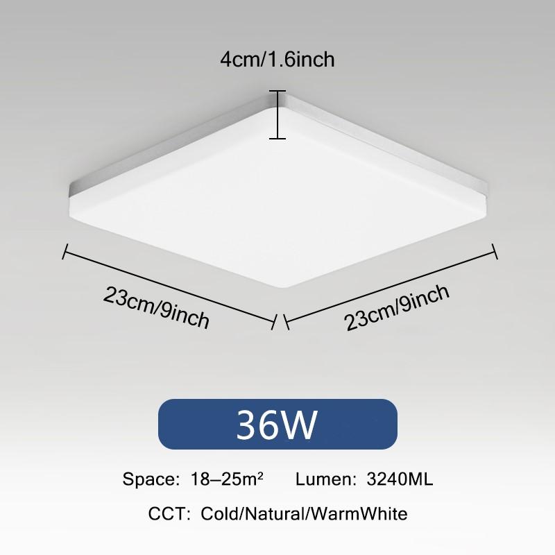 

Квадратный светодиодный потолочный светильник 18 Вт 24 Вт 36 Вт 48 Вт потолочные светильники для спальни светильник светодиодный панельный светильник для гостиной кухни фойе Natural White