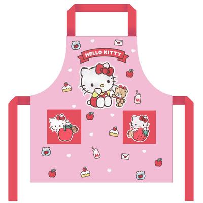 Salonge Hello Kitty Apron, H-Shaped, Pink, Children's, 110cm, 03020-02-30912