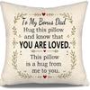 Daughter Hug This Pillow and Know That You Are Loved This Pillow Is A Hug from Me To You Throw Pillow Covers for Daughter from Mom Dad Birthday Gift