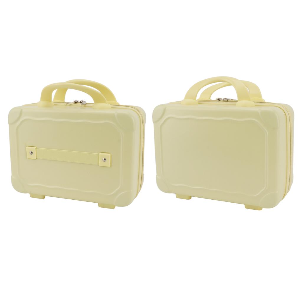 14in Cosmetic Box Suitcase Design Vintage   Large Capacity Portable ABS Makeup Bag for Women Girls Travel