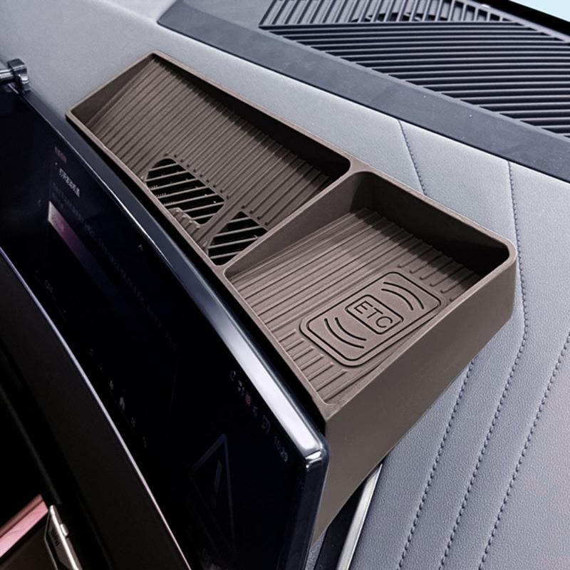 Universal Flexible Silicone Storage Organizers Tray Nonslip Shockproof Design Food Grade Materials Interior Accessories